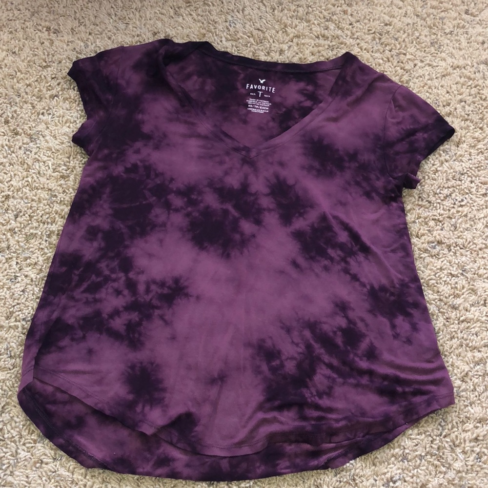 Deep purple tie dye soft,sexy American Eagle shirt